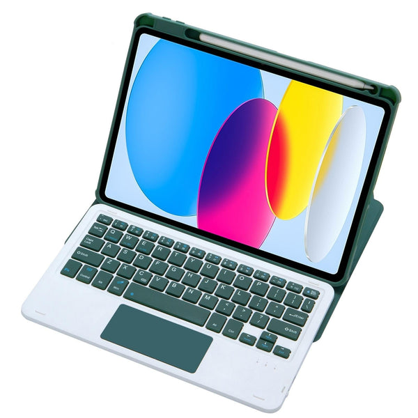 Parallel Deals 360 Rotation Bluetooth Keyboard Leather Case For Ipad 10.9 2022 Transparent Acrylic With Touch Control Pink Keyboards