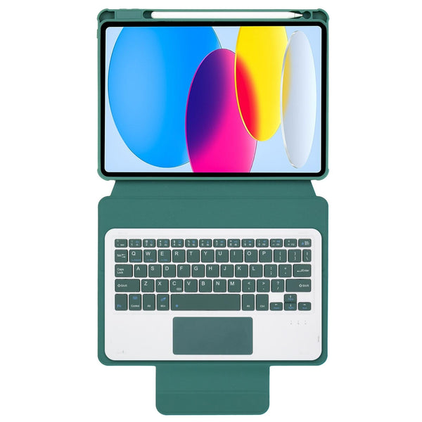 Parallel Deals 360 Rotation Bluetooth Keyboard Leather Case For Ipad 10.9 2022 Transparent Acrylic With Touch Control Pink Keyboards