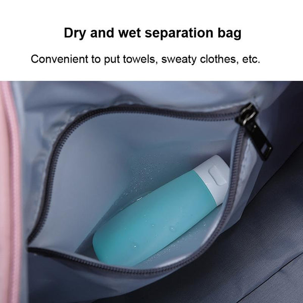 Women Dry / Wet Gym Bag With Separation No Code Deep Pink Gym Bags
