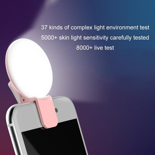 2 Pack Led Selfie Light For Mobile Phone Photography Pink Selfie Lights