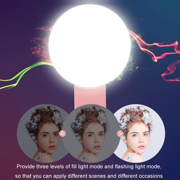 2 Pack Led Selfie Light For Mobile Phone Photography Pink Selfie Lights