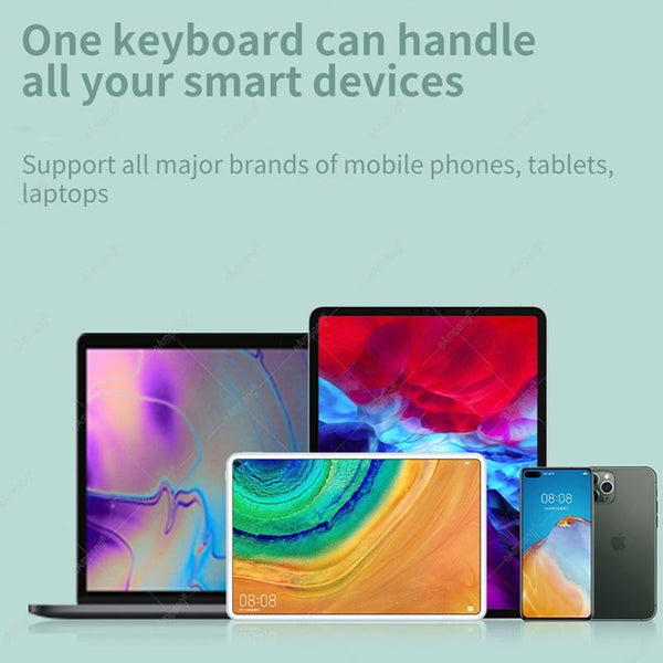 9.7 Tablet Keyboard With Bluetooth Touchpad & Mouse Set For Ipad Mint Green + Keyboards