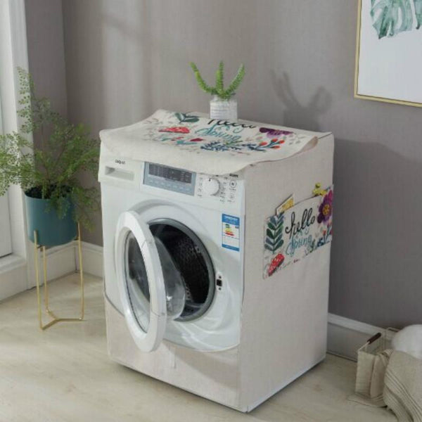Cartoon Cotton Linen Drum Roller Washing Machine Dust Cover 83X60x60cm Size Rabbit Washing Machines