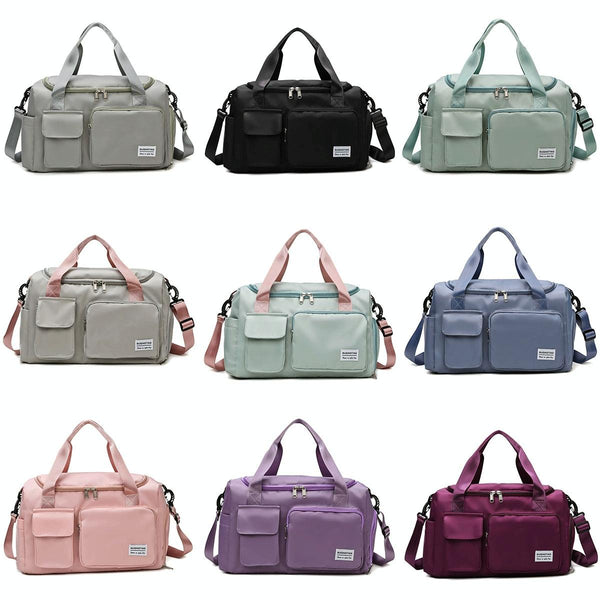 Compact Waterproof Gym Bag For Travel Size Dark Black Gym Bags