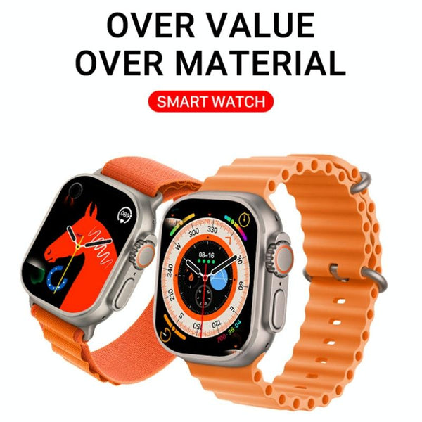 1.5 Inch Silicone Band Smart Watch Bluetooth Call / Heart Rate Blood Pressure Oxygen Orange Smart Watches