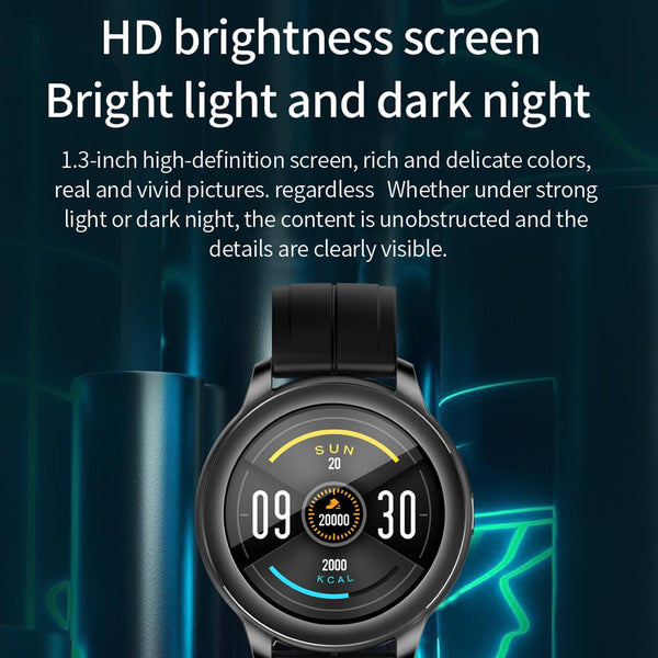 1.3 Inch Ips Colour Screen Ip67 Waterproof Smart Watch Support Sleep Monitor Heart Rate Blood Pressure Blue Smart Watches