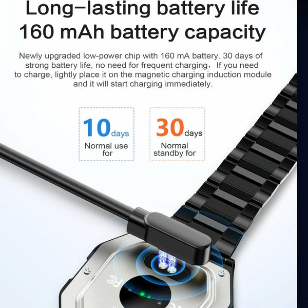 Leather Band Smartwatch With Waterproof Colour Screen Gold Smart Watches