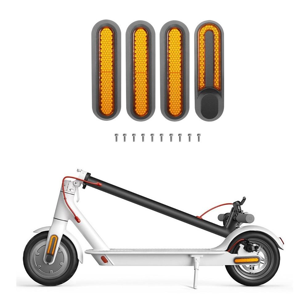 Xiaomi Mijia 1S / Pro 2 Electric Scooter Wheel Cover With Reflective Strips & Screws Yellow Accessories