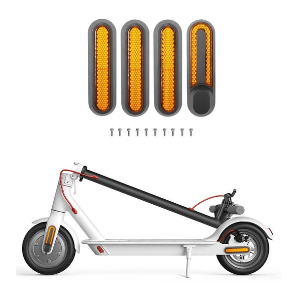 Xiaomi Mijia 1S / Pro 2 Electric Scooter Wheel Cover With Reflective Strips & Screws Yellow Accessories