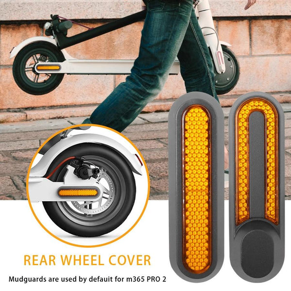 Xiaomi Mijia 1S / Pro 2 Electric Scooter Wheel Cover With Reflective Strips & Screws Yellow Accessories