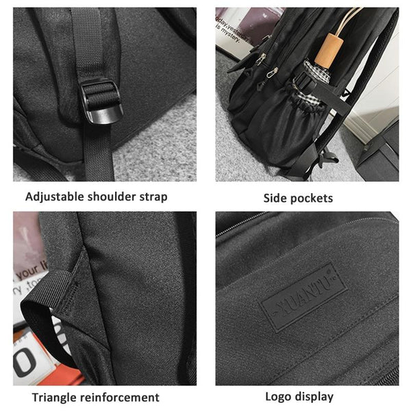 Simple Oxford Cloth Travel Backpack For Students 45 X 31 18Cm White Backpacks