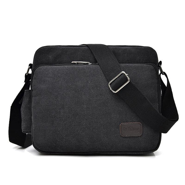 Men Canvas Single Shoulder Bag Black Bags