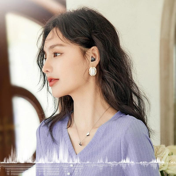 Comfortable Wireless Bluetooth Earphones Noise Canceling Skin Colour Earbuds