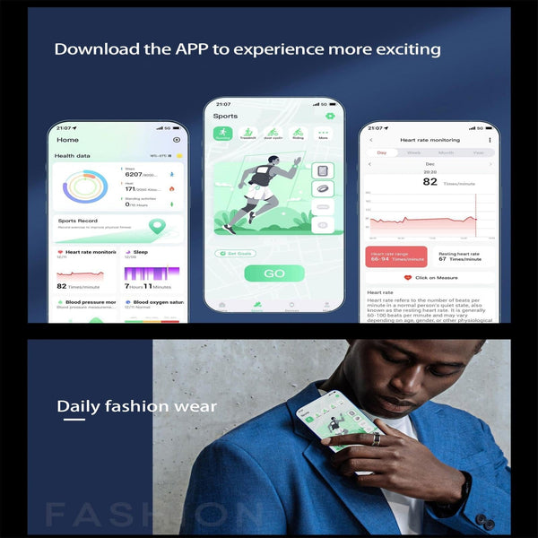 Smart Ring Heart Rate Blood Oxygen Sleep Sports Size 12 Gold Activity Trackers