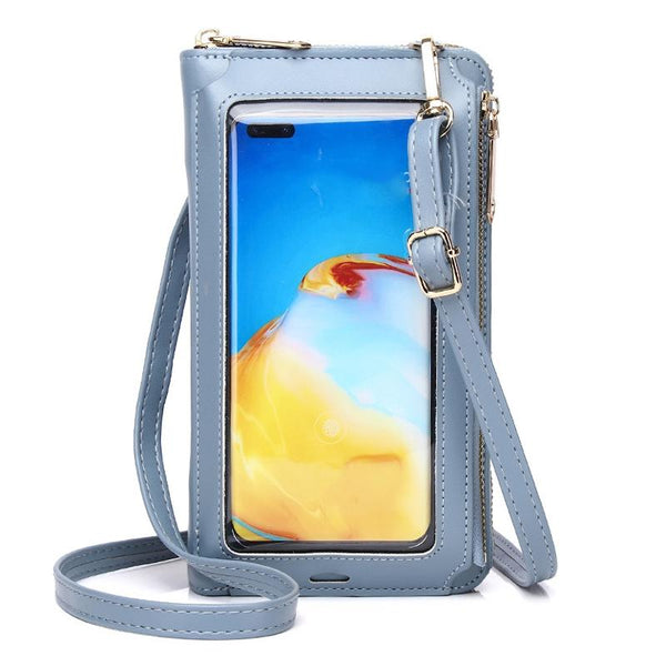 Touch Screen Cross Body Phone Bag Large Capacity Black Bags