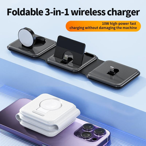 3 In 1 Wireless Charger For Apple Watch Phone & Headset White Chargers & Cradles
