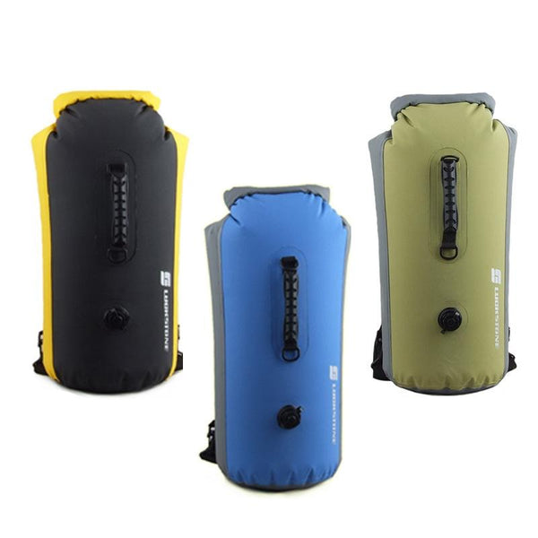 Waterproof Rafting Backpack For Outdoor Activities Yellow Black Dry Bags