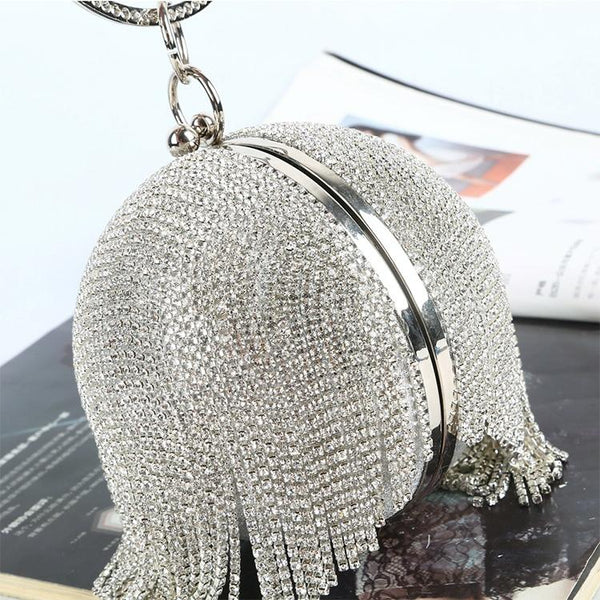 Crystal Tassel Clutch For Weddings And Parties Gold Bag Women's Bags & Handbags