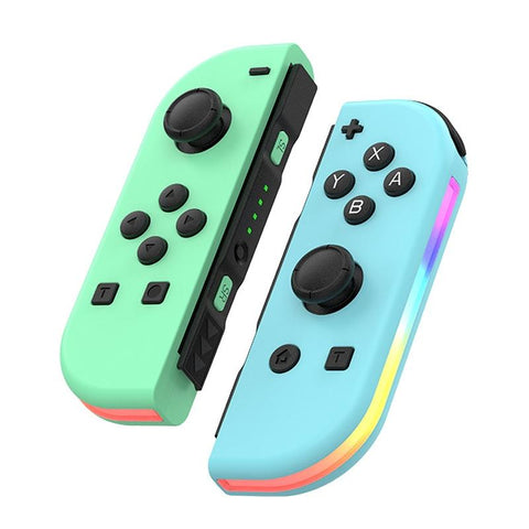 Nintendo Switch Gamepad With Rgb Lights Green Blue Controllers & Attachments