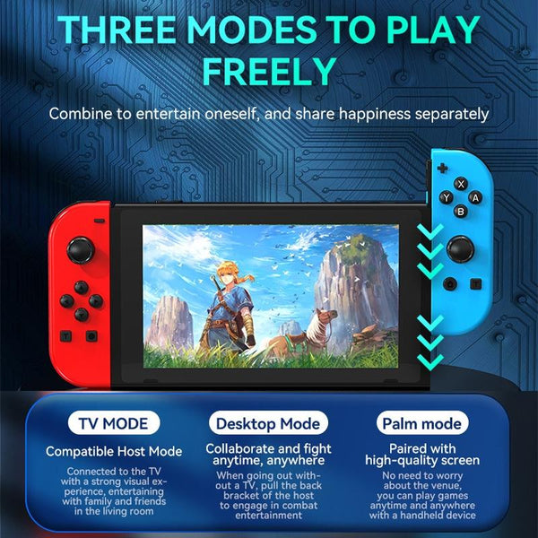 Nintendo Switch Gamepad With Rgb Lights Green Blue Controllers & Attachments