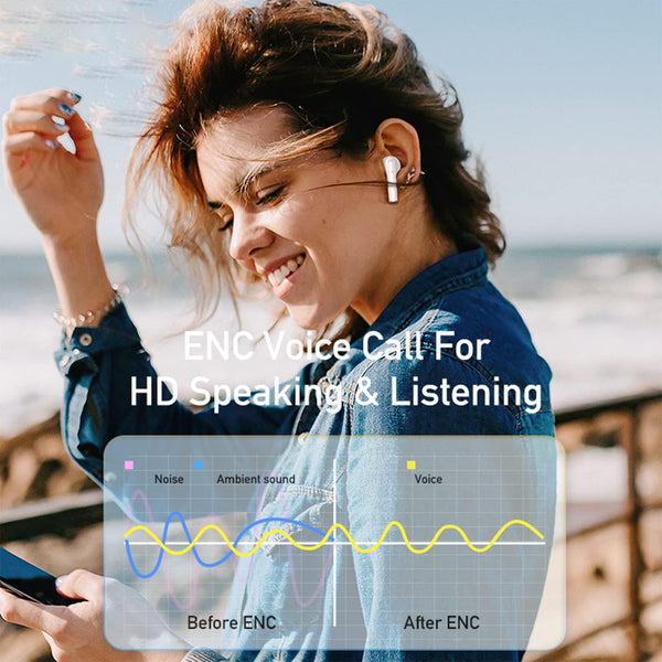 Wireless Tws With Dual Noise Reduction Mic Mint Green Earbuds