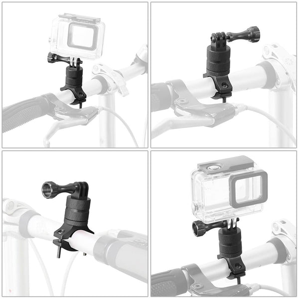 Action Camera Bicycle Mounting Bracket Aluminium Alloy Clip For Audio Video Use Bike Camera Holders Mounts