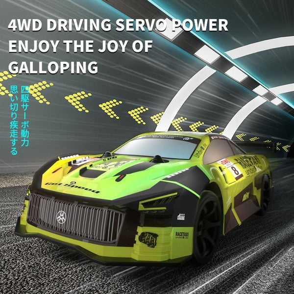 Remote Control 4Wd Drift Car With Expulsion Light Green Rc Model Vehicles
