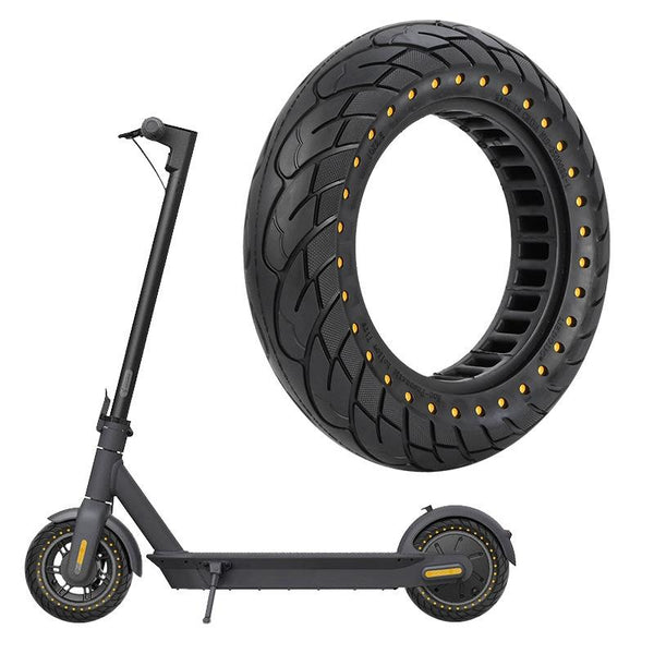 10 Inflatable Honeycomb Solid Run Flat Tire Electric Scooter 36Mm Slot Yellow Accessories Parts
