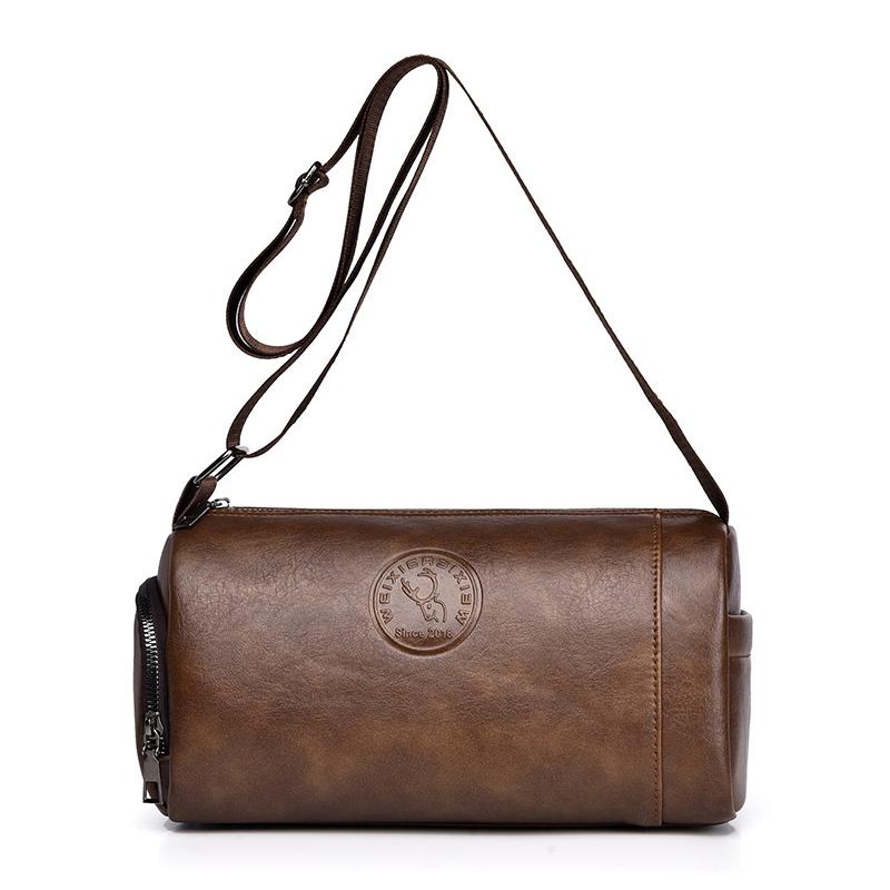 Waterproof Men Crossbody Backpack Large Capacity Brown Bags