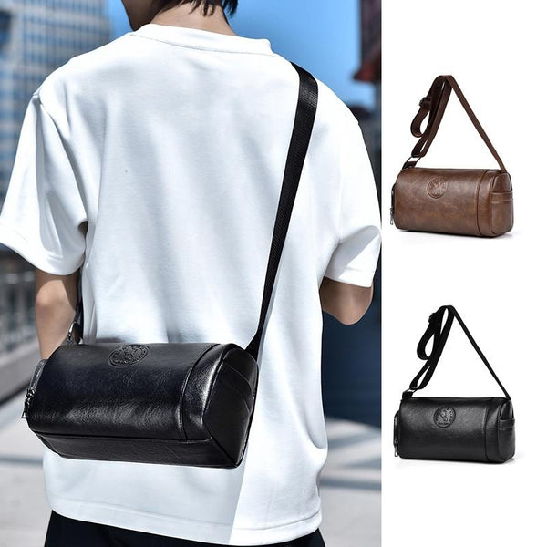 Waterproof Men Crossbody Backpack Large Capacity Brown Bags