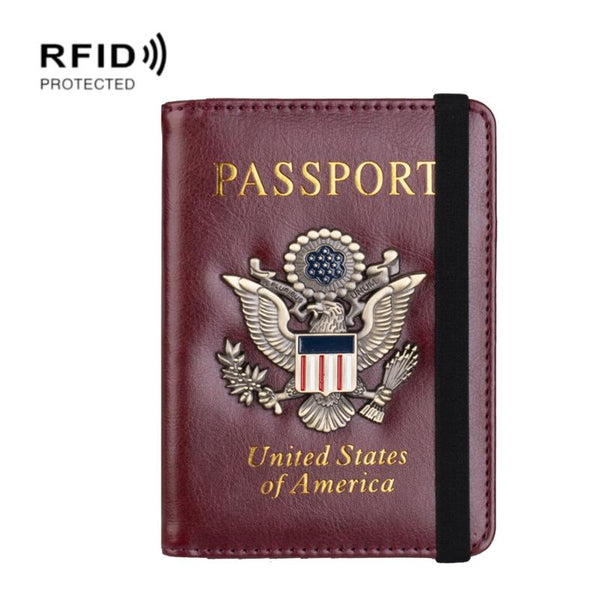 Multi Card Passport Holder Anti Magnetic Wallet Black Wallets