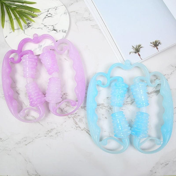 2 Pack Ring Leg Clamp Massager For Yoga & Fitness Purple Massagers