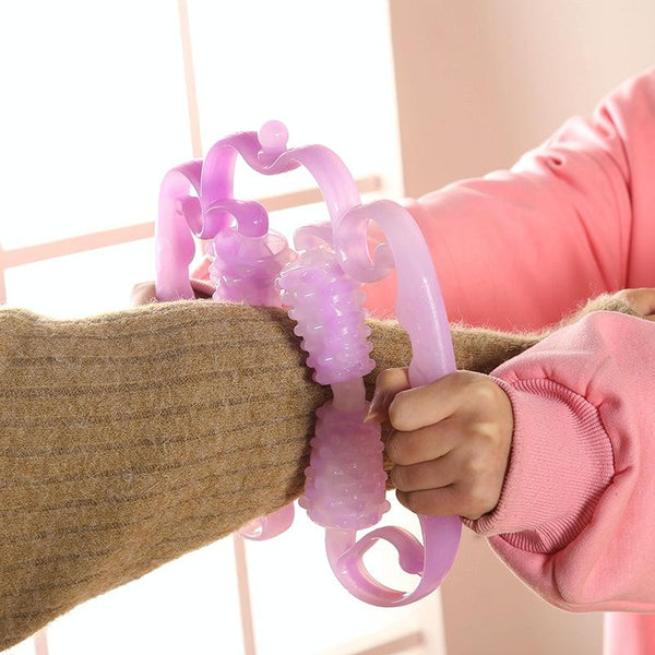 2 Pack Ring Leg Clamp Massager For Yoga & Fitness Purple Massagers