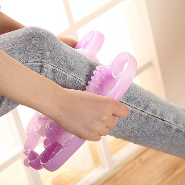 2 Pack Ring Leg Clamp Massager For Yoga & Fitness Purple Massagers