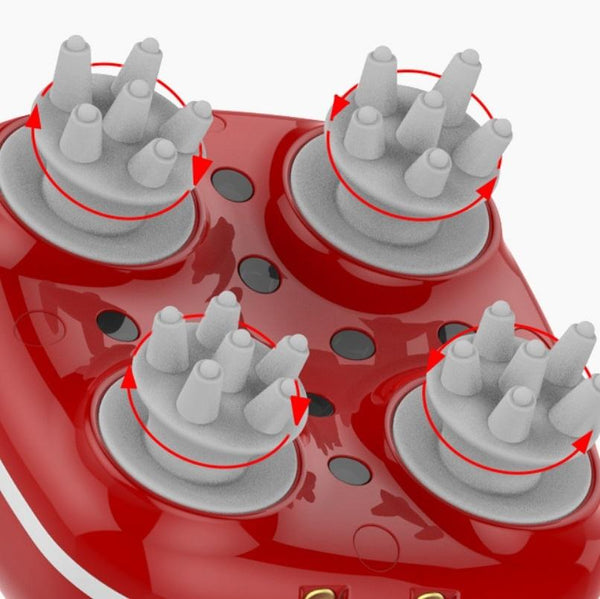Electric Scalp Massager Multifunctional Vibration Therapy Red Massagers