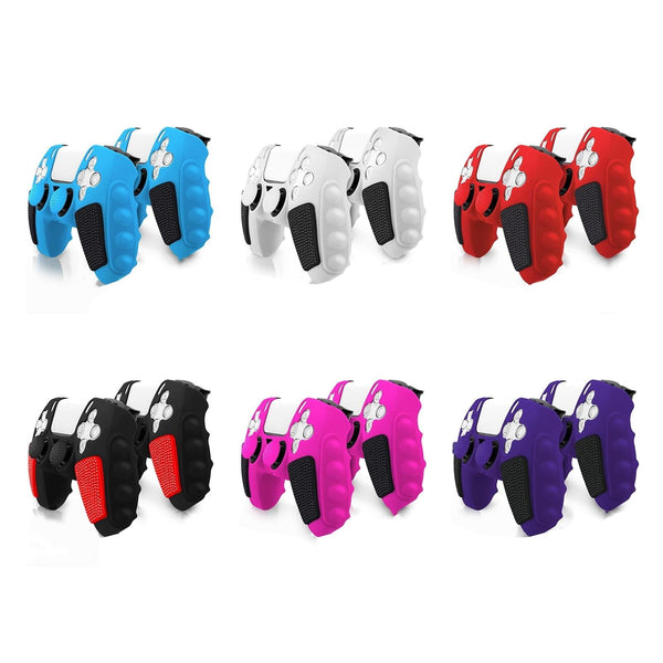 Silicone Gamepad Cover For Sony Ps5 No Rocker Caps Black Red Bags Skins & Travel Cases