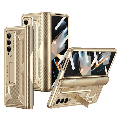 Shockproof Secure Hinge Phone Case For Samsung Galaxy Z Fold 4 5G_Beige Cases Covers & Skins