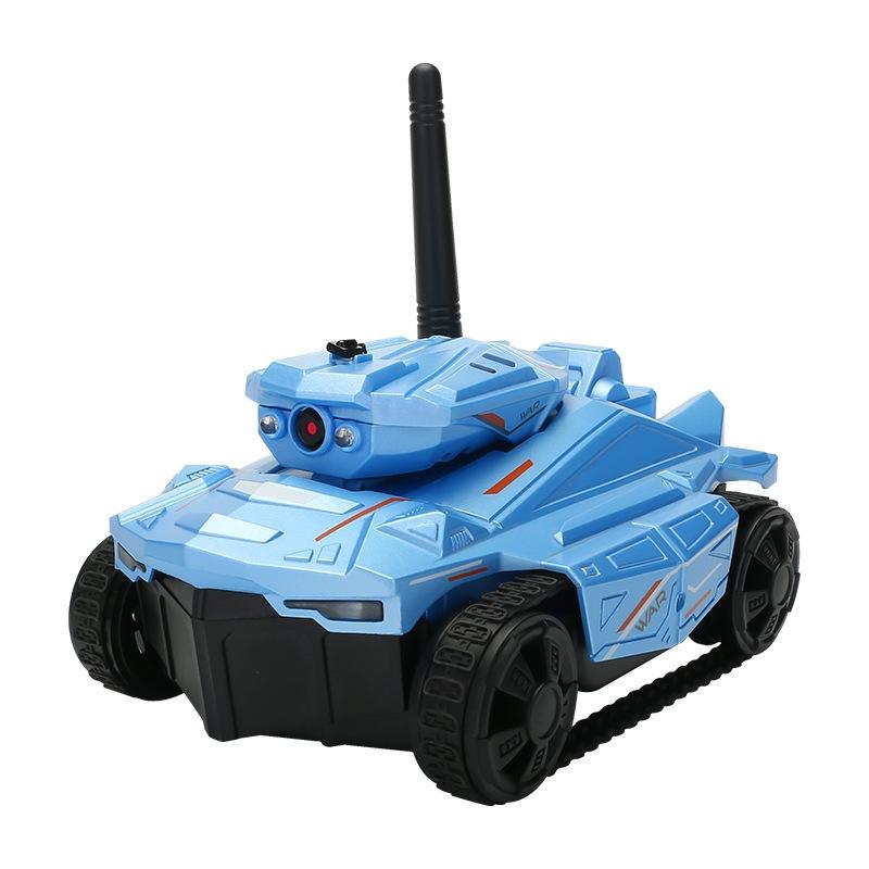 720P Hd Camera Rc Car With Real Time Surveillance And Remote Control Tank Design Blue Rc Model Vehicles