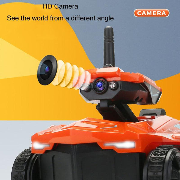 720P Hd Camera Rc Car With Real Time Surveillance And Remote Control Tank Design Blue Rc Model Vehicles