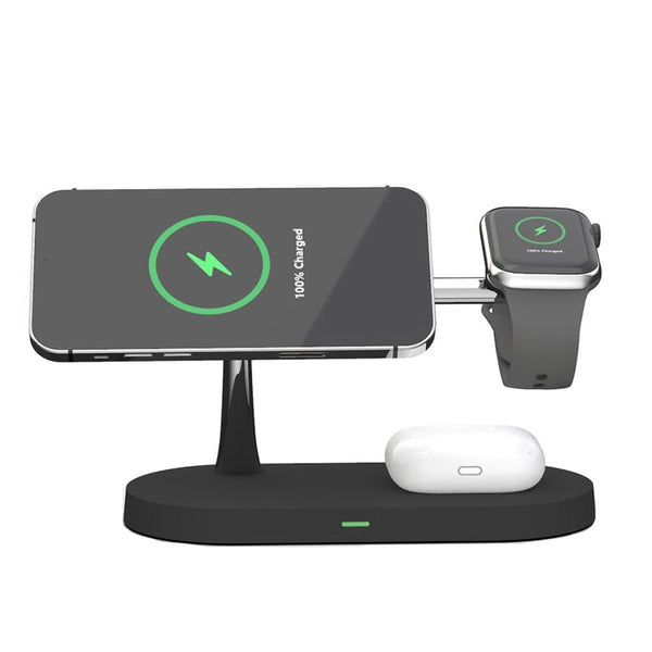 3 In 1 Wireless Charger With Night Light 15W Black Chargers & Cradles