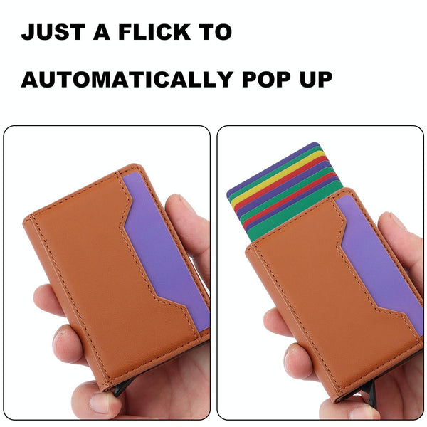 10X6x3cm Secure Brush Card Bag Compact And Protective Brown Wallets