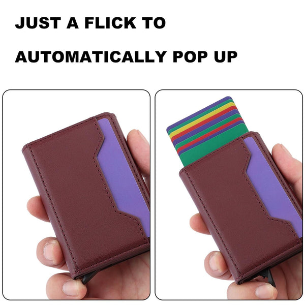 10X6x3cm Secure Brush Card Bag Compact And Protective Brown Wallets