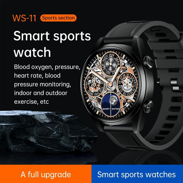 1.43 Inch Ip67 Sport Smart Watch Support Bluetooth Call / Sleep Blood Oxygen Heart Rate Pressure Health Monitor Silver Smart Watches
