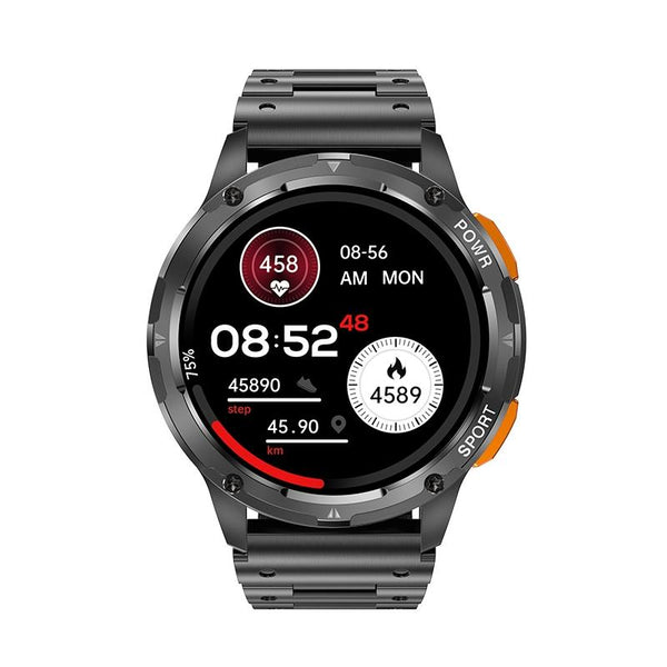 1.43 Inch Amoled Round Screen Steel Strap Smart Watch Gold Smart Watches