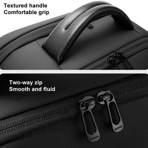 Men Commuter Laptop Backpack Gray Laptop Cases & Bags