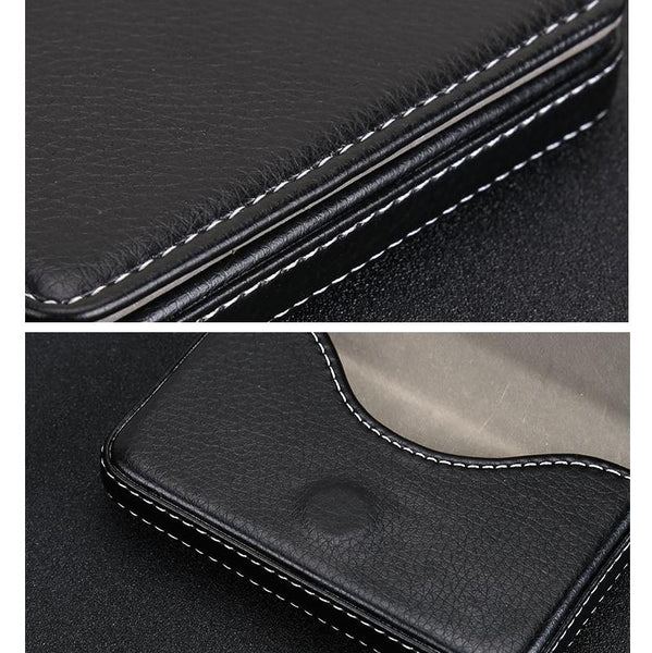 Stainless Steel Magnetic Business Card Holder Pu Leather Case Yellow Business Card Holders