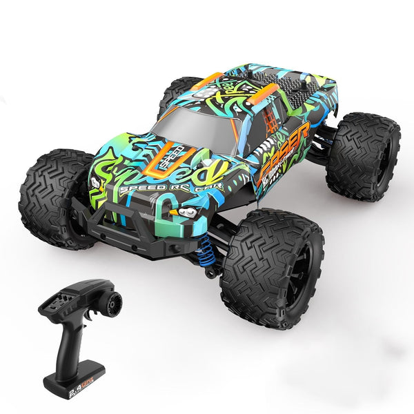 High Speed 4Wd Rc Car 1 14 Scale Graffiti Blue Rc Model Vehicles