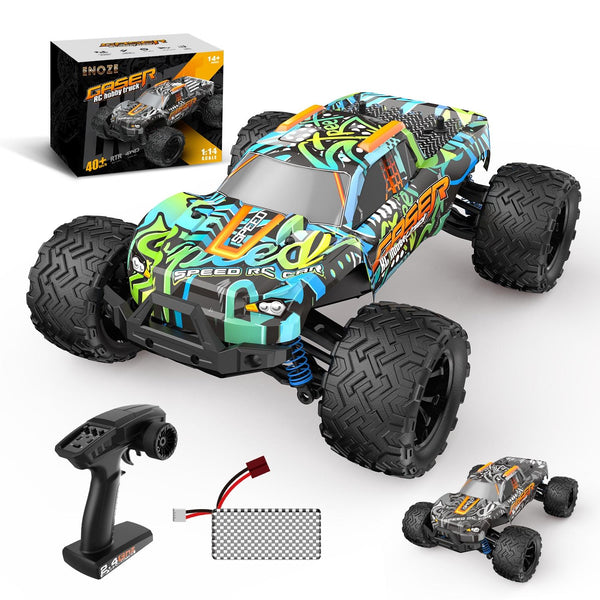 High Speed 4Wd Rc Car 1 14 Scale Graffiti Blue Rc Model Vehicles