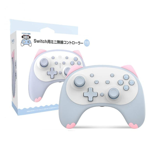 Cat Shaped Wireless Tooth Handle For Nintendo Switch Orange Pink Controllers & Attachments