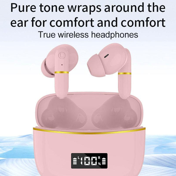 Wireless In Ear Earphones With Digital Charging Case J2 White Earbuds